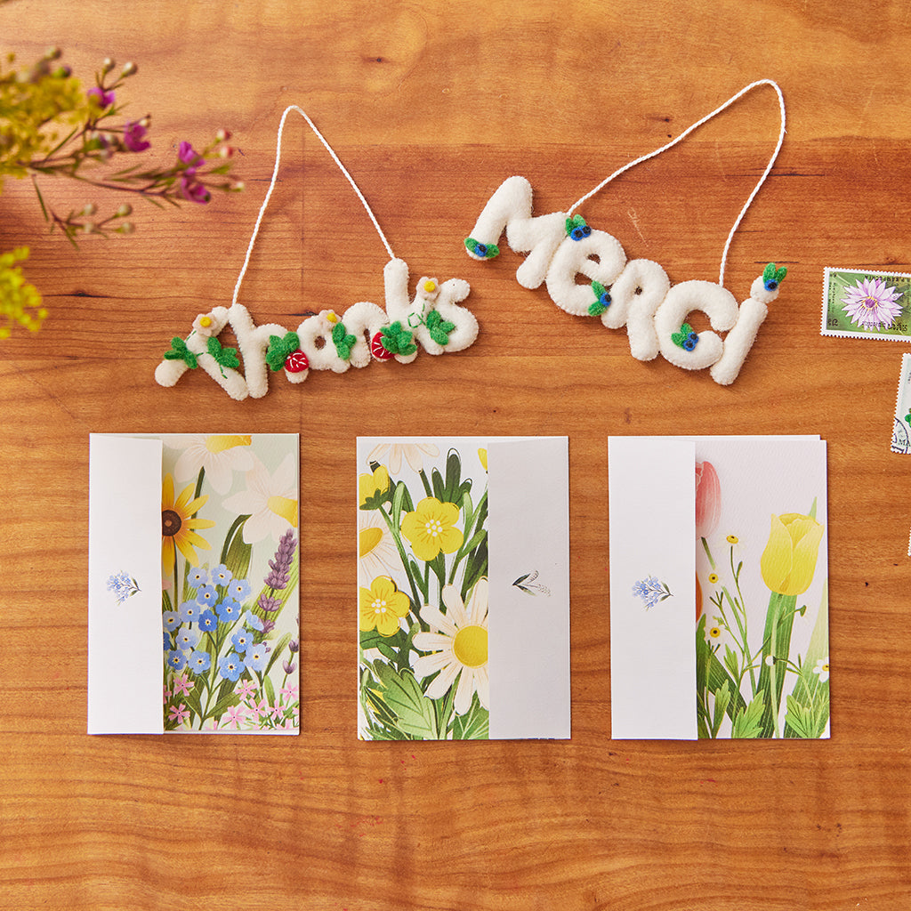 Floral Garden Assorted Greeting Cards - Set of 4