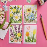 Floral Garden Assorted Greeting Cards - Set of 4