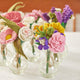 Vibrant summer wildflower felt bouquet in mini handblown glass vase