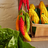Large Rainbow Chili Pepper Bundle Ornament