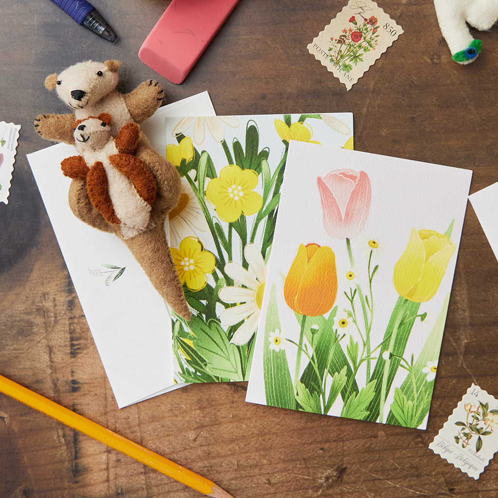 Floral Garden Assorted Greeting Cards - Set of 4