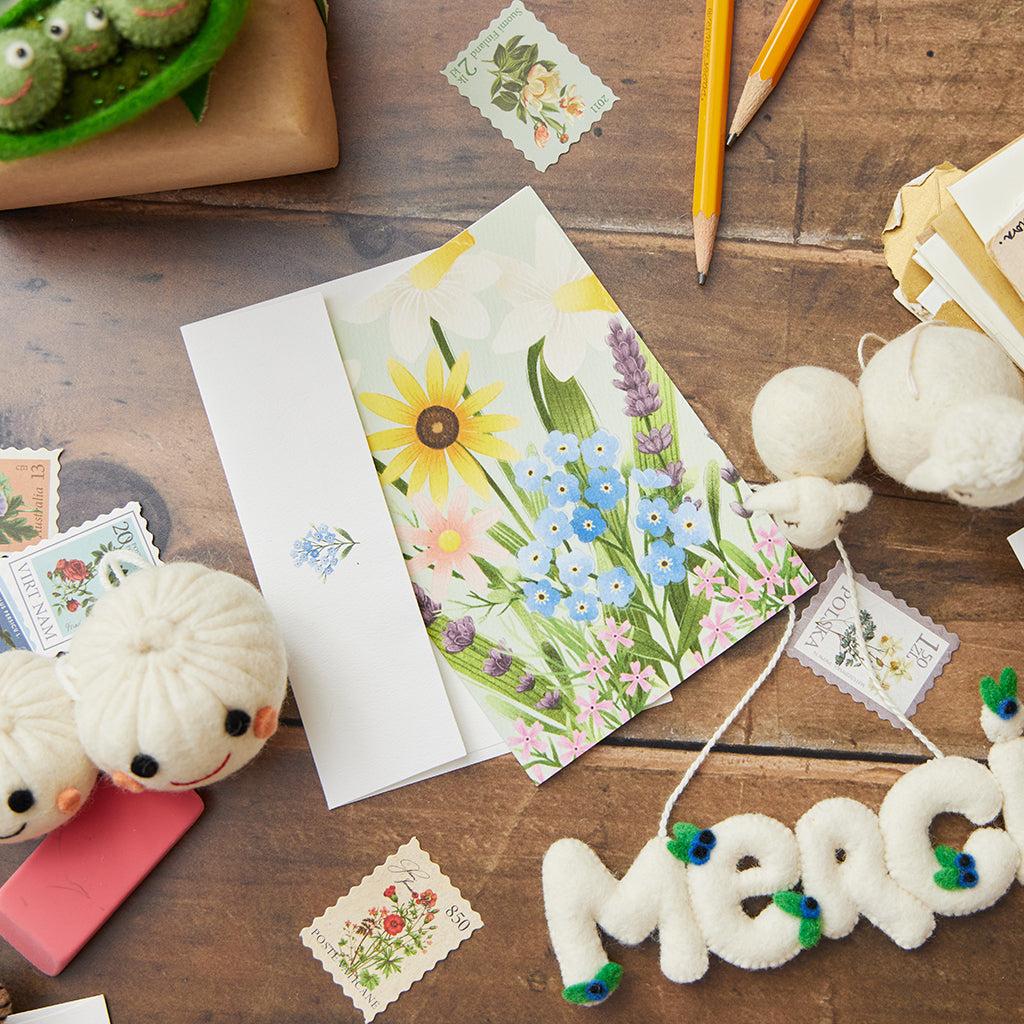 Floral Garden Assorted Greeting Cards - Set of 4