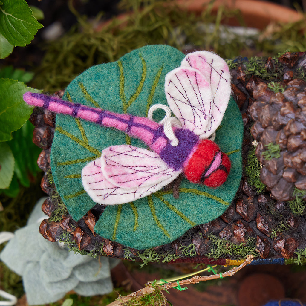 Spring Days Dragonfly on Leaf Ornament