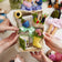 Hand-felted Gardener’s Gift Ornament Set – wool sunflower pot, garden tools, rain boot with flowers, and gardening book decor.