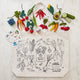 Craftspring Farmers Market vinyl sticker sheet – 10 waterproof stickers featuring fruit and vegetable illustrations inspired by felt ornaments.