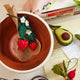Felt strawberry ornament gift for foodies, gardeners, or kids’ room decor