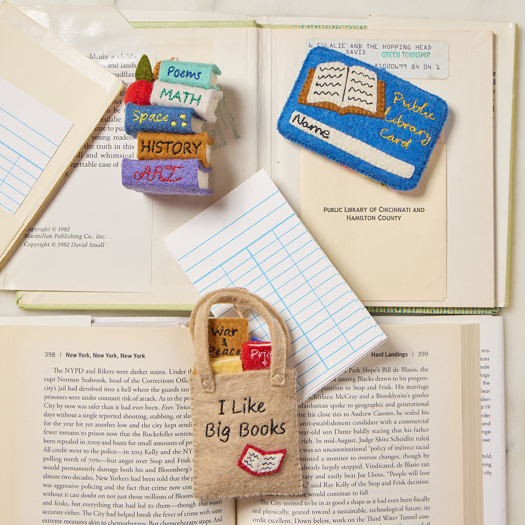 Library Card Ornament