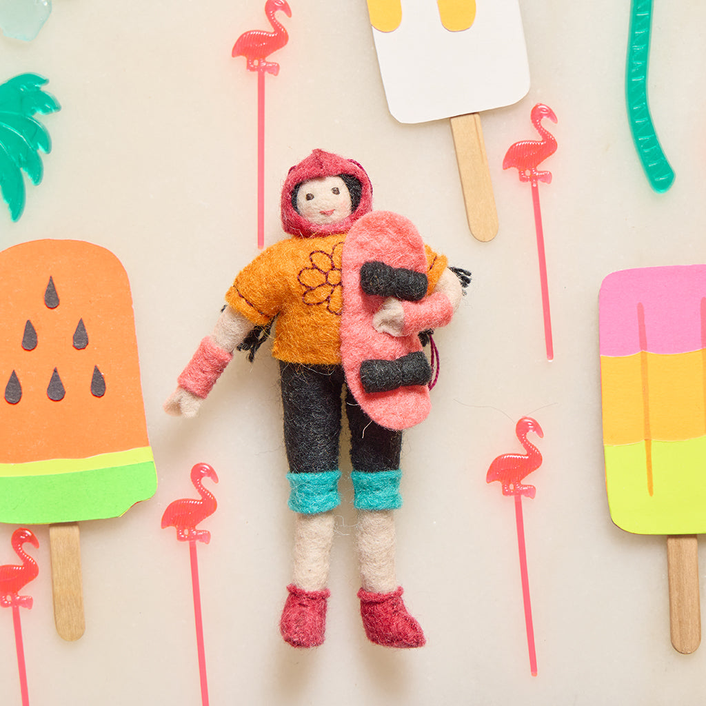 Skater Girl Ornament – Handmade Sporty Teen Keepsake | Craftspring