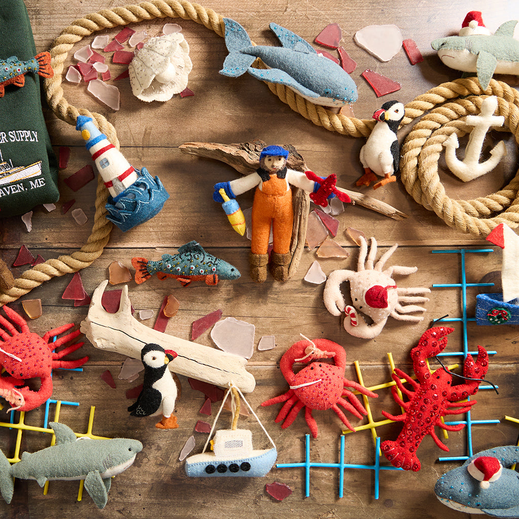Christmas Crab Ornament