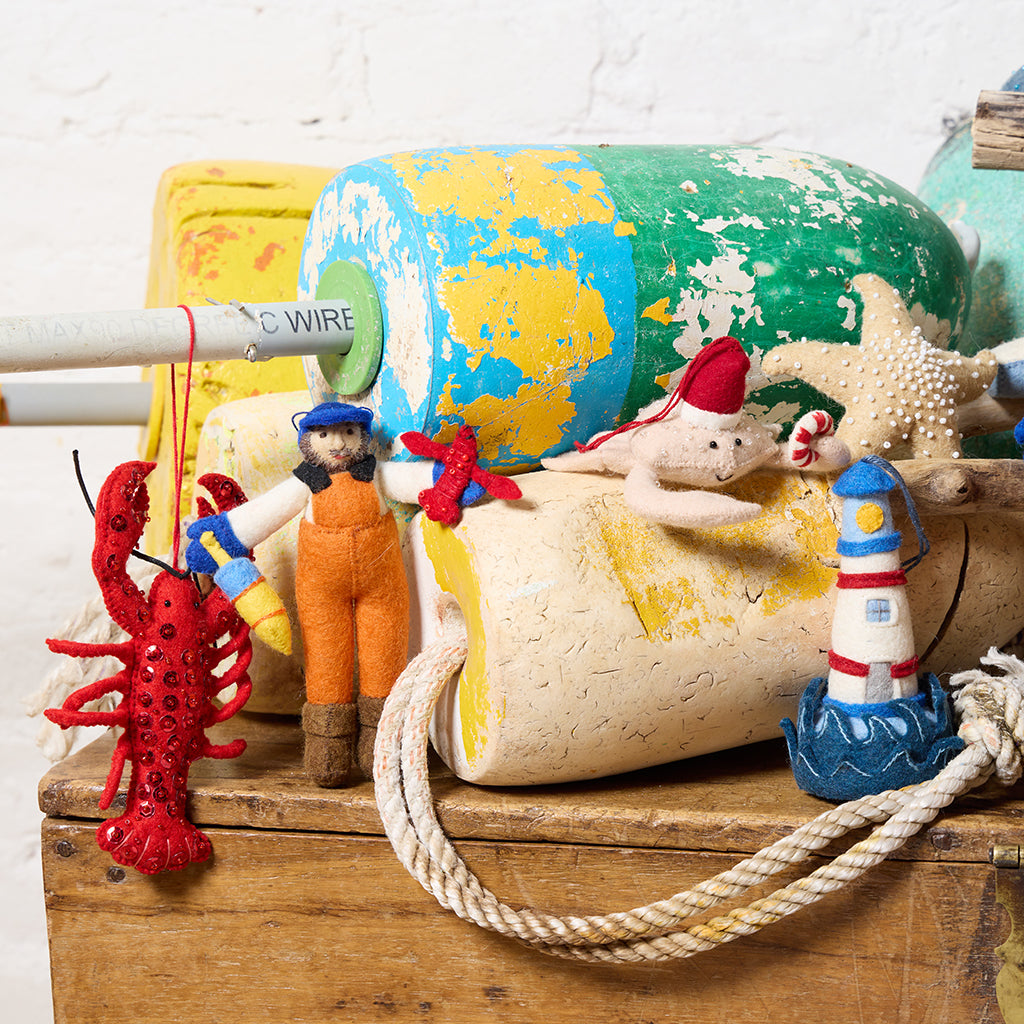 Christmas Crab Ornament