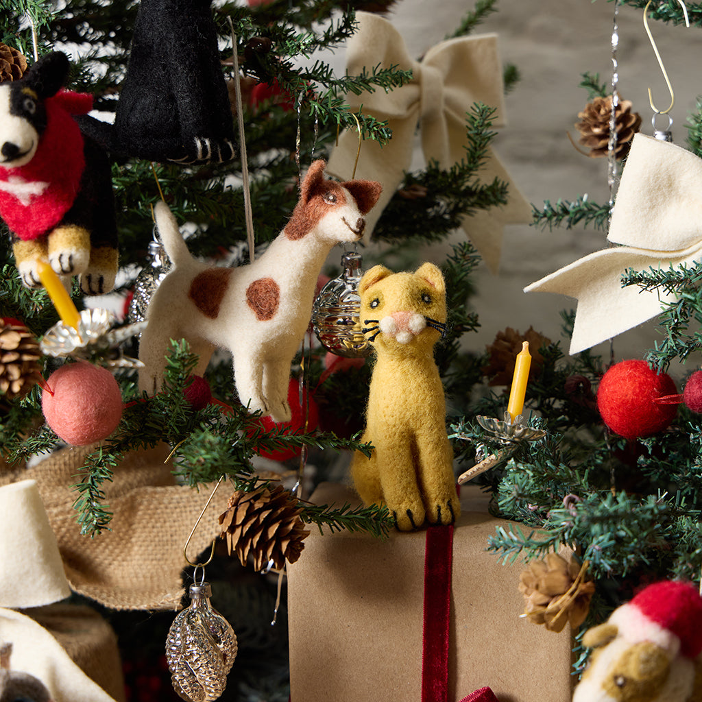 Brown Standing Hound Ornament