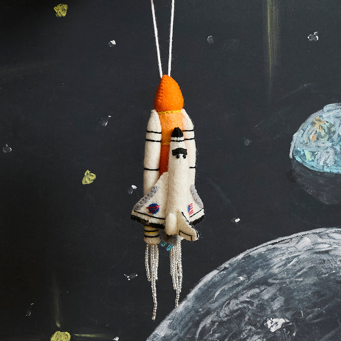 Space Shuttle Ornament | Handmade Holiday Gift for Cosmic