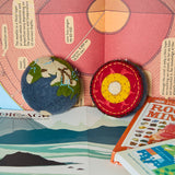 Planet Earth Ornament - Set of 2