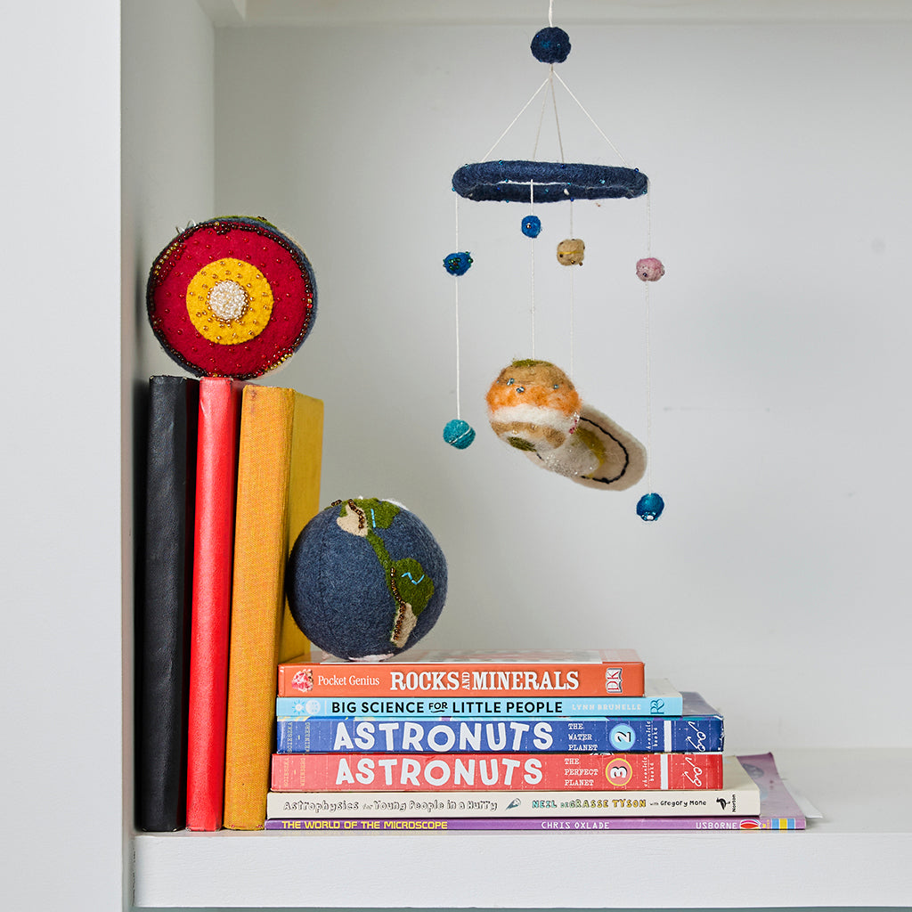 Planet Earth Ornament - Set of 2