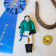 Horse Riding Equestrian Ornament - Emerald Jacket