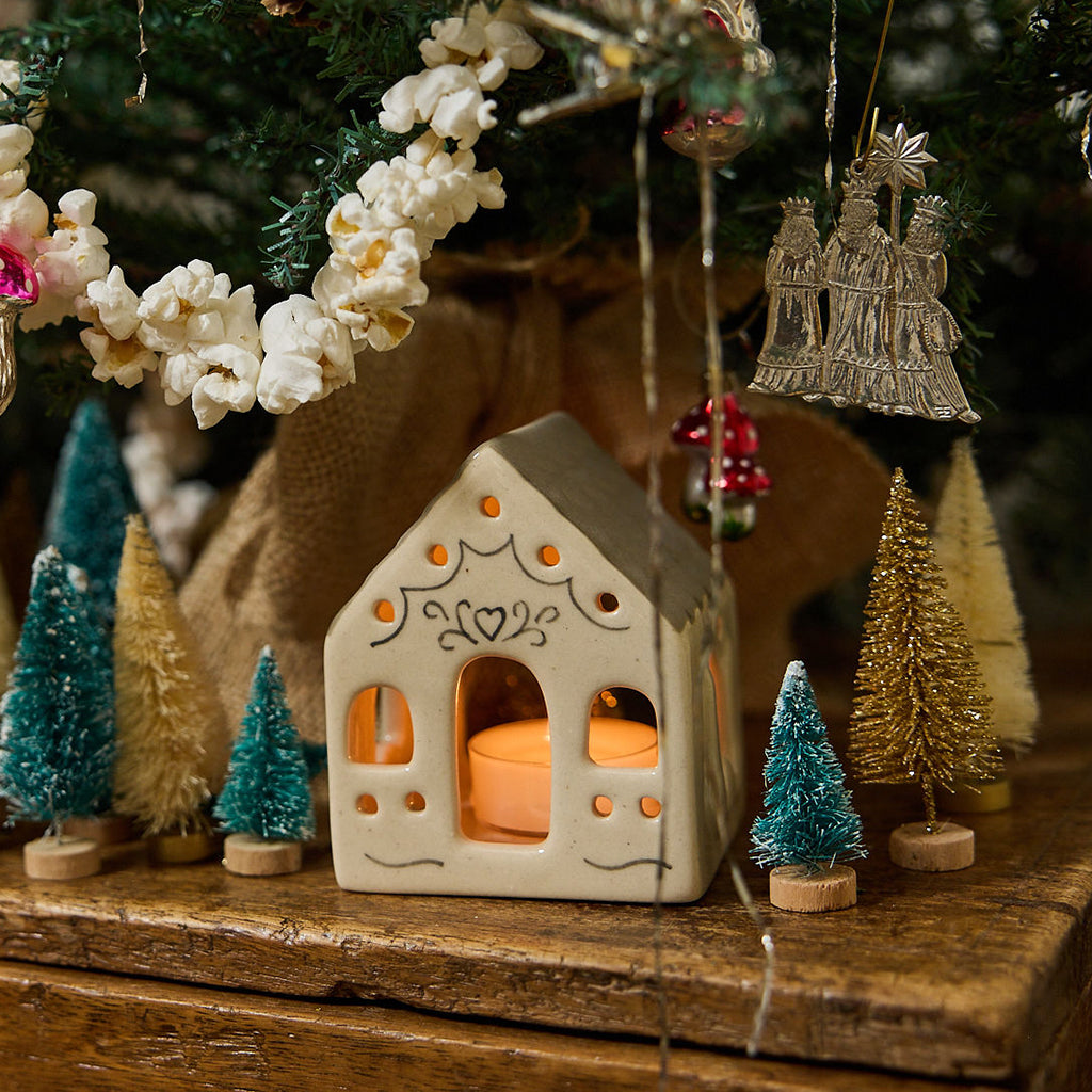 Gingerbread House Ceramic Tealight Holder