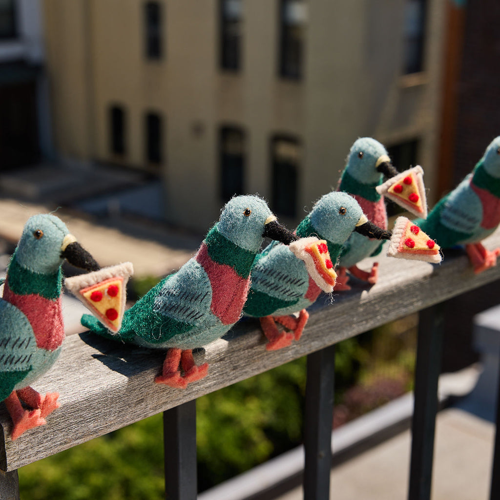 Hungry Urban Pizza Pigeon Ornament