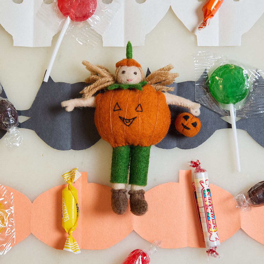 Pumpkin Trick-or-Treater Ornament