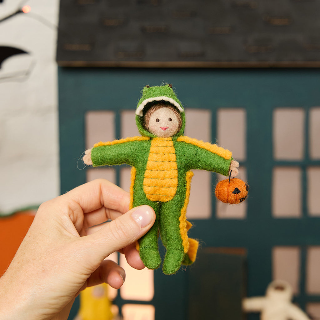 Dinosaur Trick-or-Treater Ornament