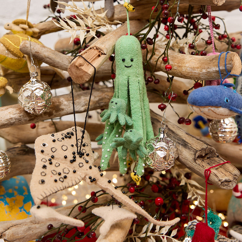 Octopus Parent & Kids Ornament