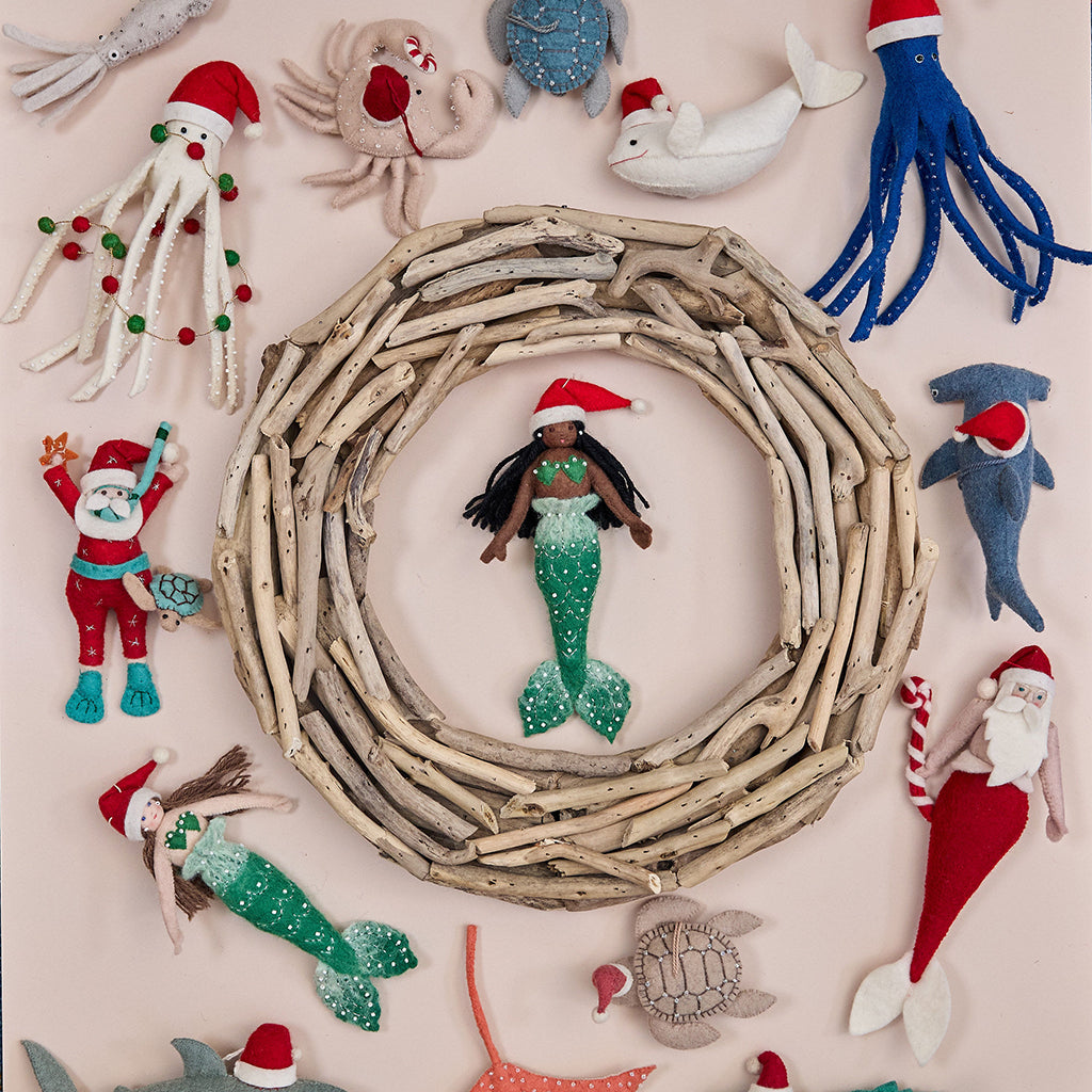 Christmas Mermaid Ornament - Light