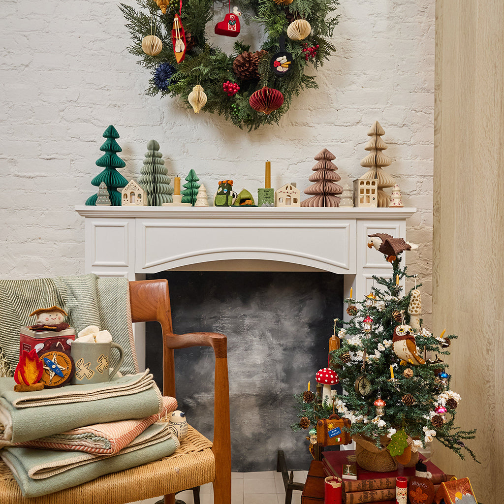 tent christmas tree Sunrise Tent Felt Ornament