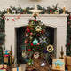 Handmade woodland ornament displayed on tree – bear with buzzing bees