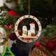 Holiday Penguins Wood Ornament