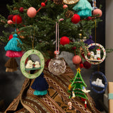 Holiday Penguins Wood Ornament