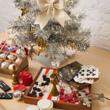 Propeller Plane Ornament - Pewter with Antique Brass