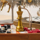 Chess King Ornament - Antique Brass