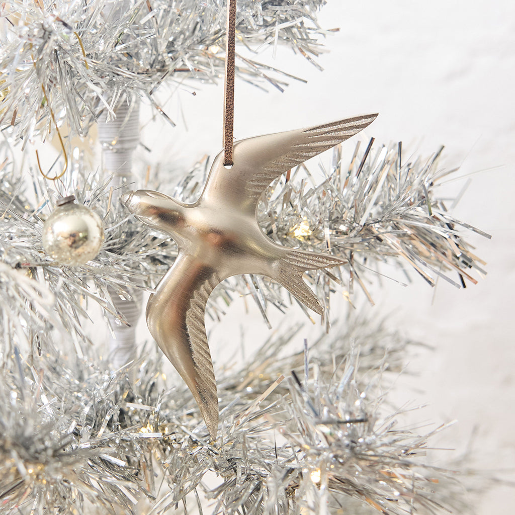 Large Swallow Ornament - Pewter