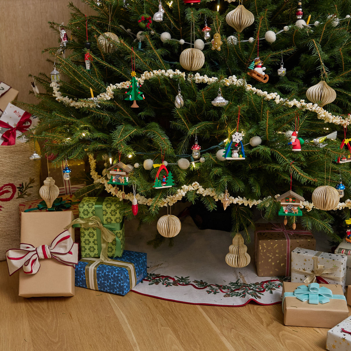 Christmas Tree German Wooden Ornament