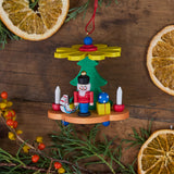 Pyramid Nutcracker German Wooden Ornament