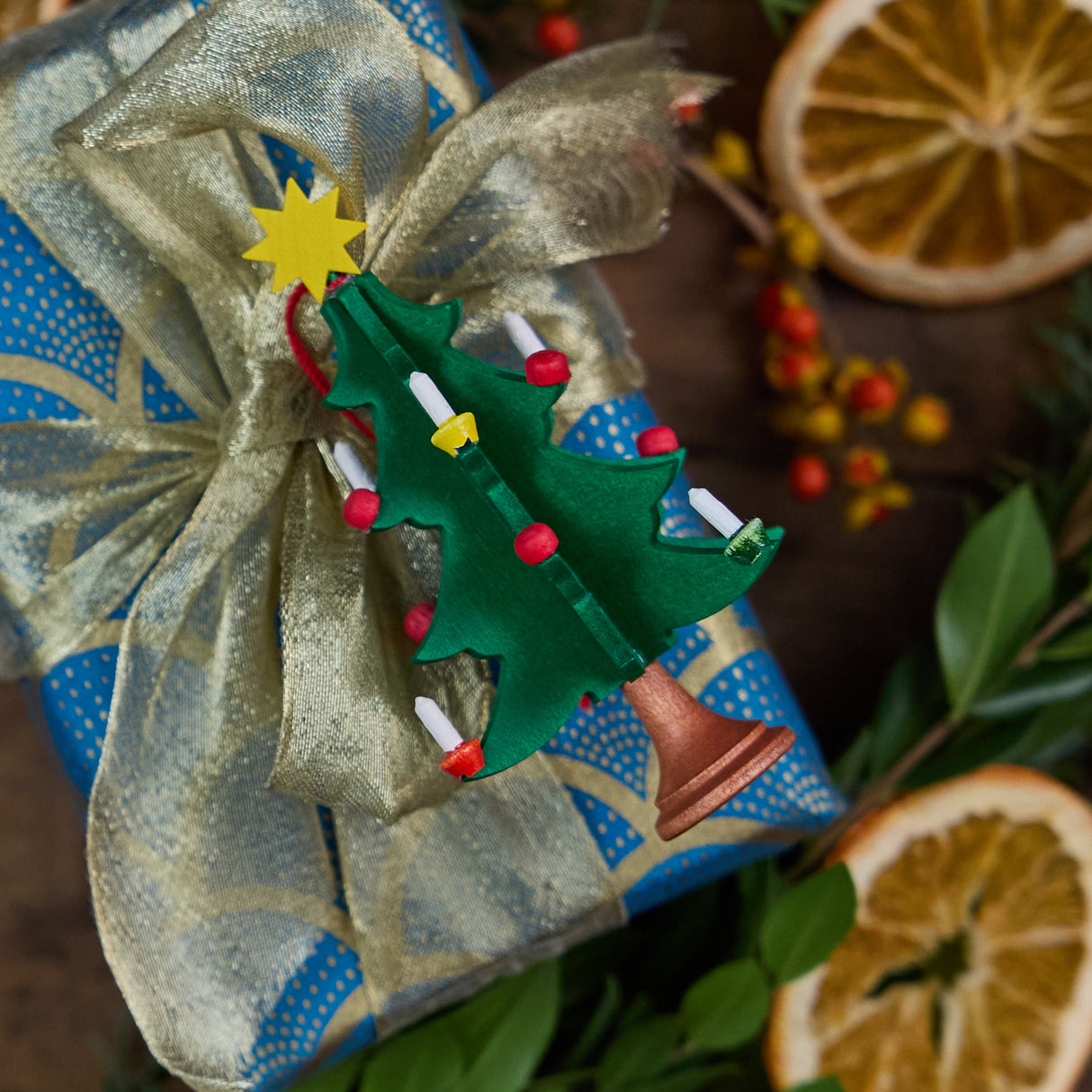 Christmas Tree German Wooden Ornament