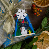 Snowman Arch German Wooden Ornament