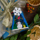 Snowman Arch German Wooden Ornament
