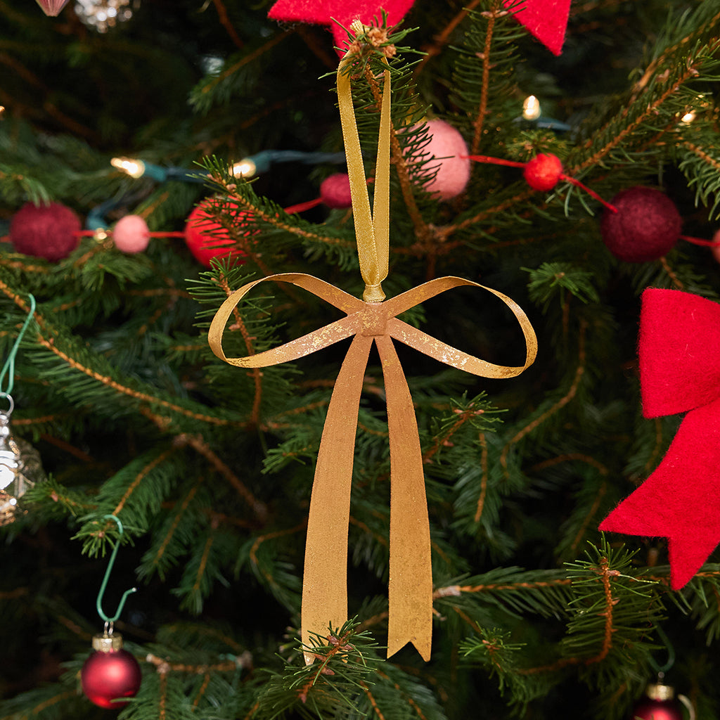 Festive Bow Metal Ornament