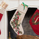Natural Candle Garland Linen Stocking