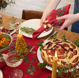 Holly Metal Napkin Rings - Set of 4