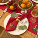 Red Candle Linen Napkins - Set of 4