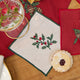 Natural Holly Cocktail Napkins - Set of 4