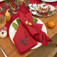 Red Holly Linen Napkins - Set of 4