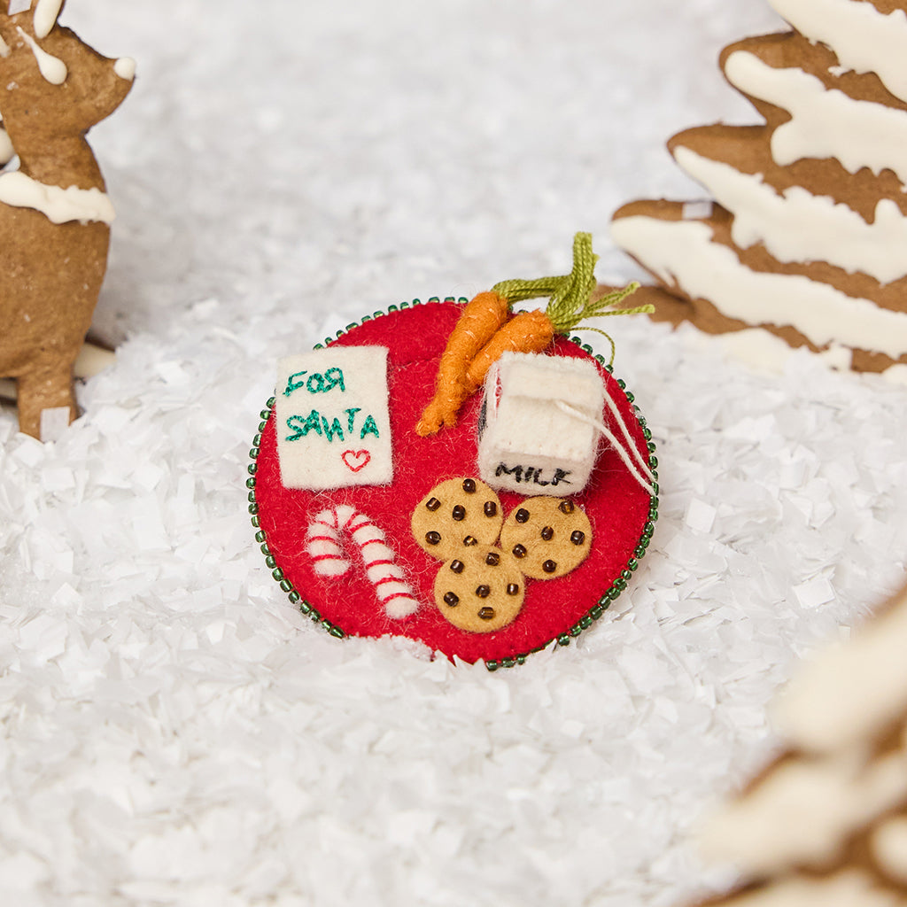 Milk & Cookies for Santa Ornament