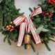 Festive Metal Bell with Embroidered Ribbon