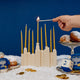 NYC Skyline Ceramic Menorah and Candle Set