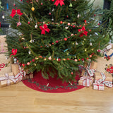 Red Candle Garland Tree Skirt