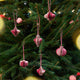 Pink Honeycomb Paper Mini Ornaments - Set of 6