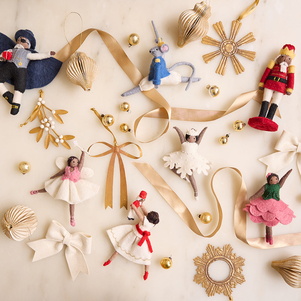 Nutcracker Sugar Plum Fairy Ornament - Brown