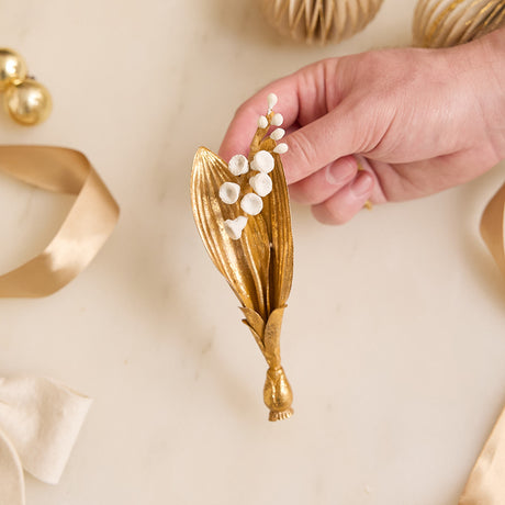 Inspired by vintage botanical treasures, our Lily of the Valley Metal Ornament celebrates the delicate beauty of one of spring’s most beloved flowers.
